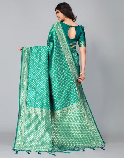 Rama Green Silk Saree | Leemboodi