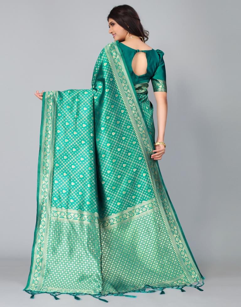 Rama Green Silk Saree | Leemboodi