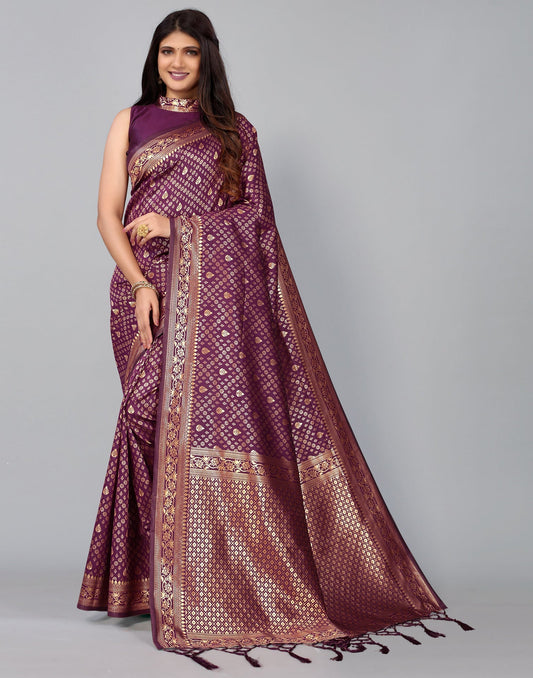 Wine Silk Saree | Sudathi