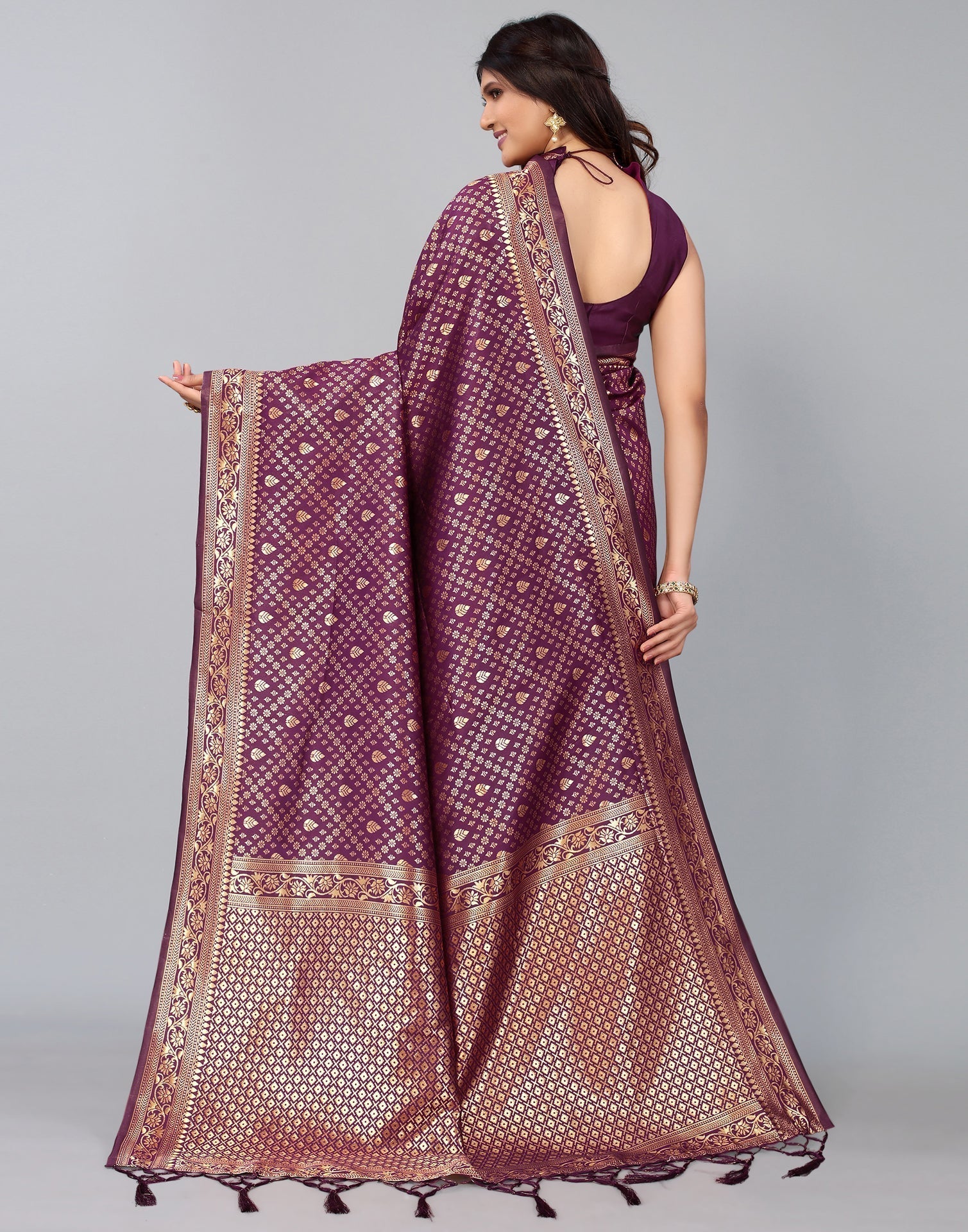 Wine Silk Saree | Sudathi