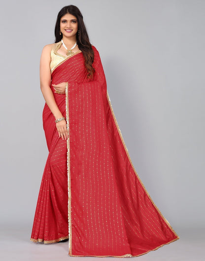 Red Silk Saree | Leemboodi