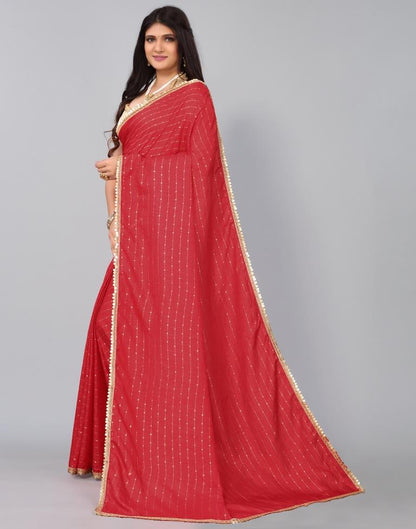 Red Silk Saree | Leemboodi
