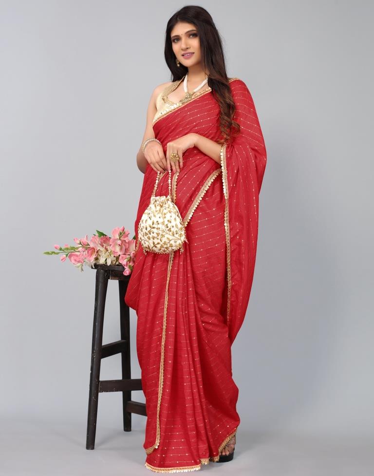 Red Silk Saree | Leemboodi