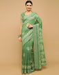 Light Green And Cream Cotton Saree | Leemboodi