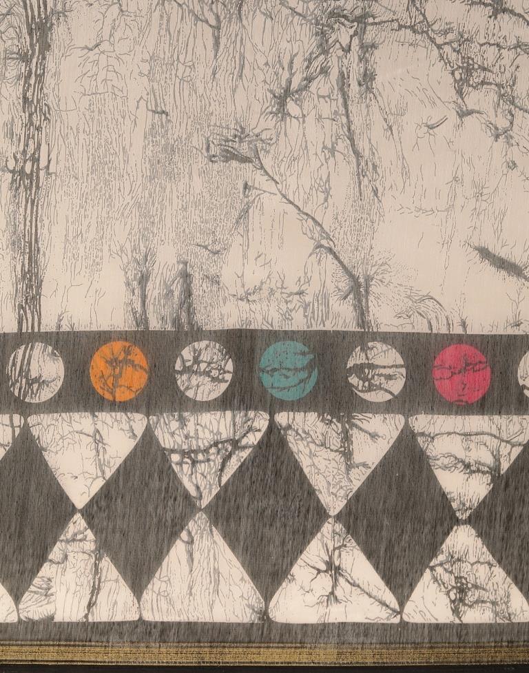 White And Grey Cotton Saree | Sudathi