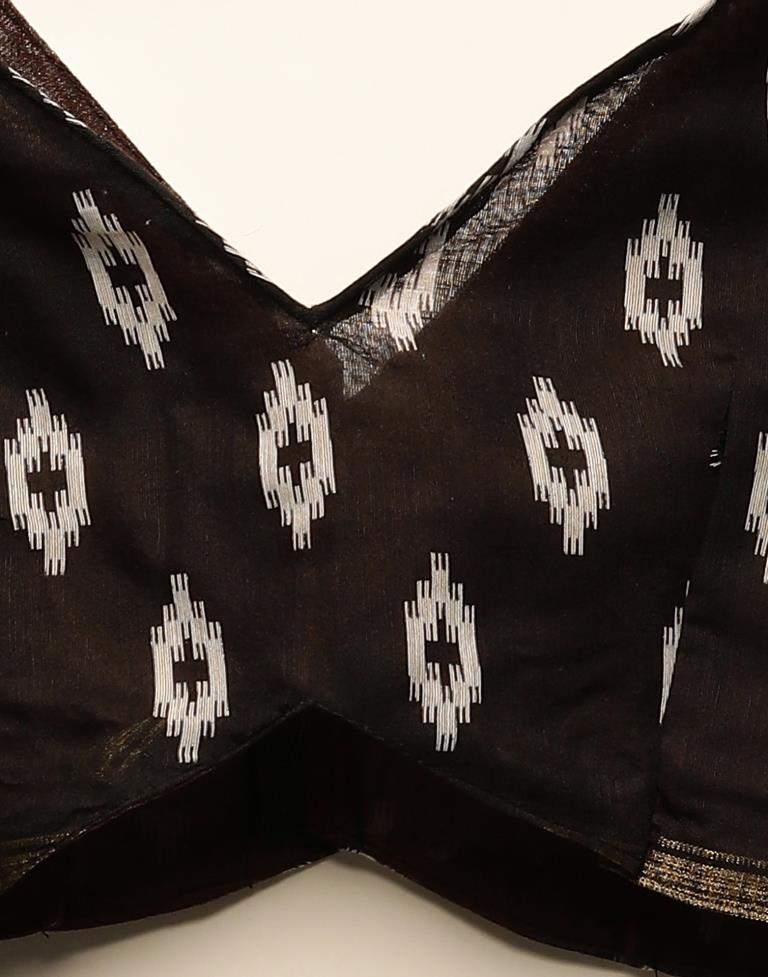 White And Grey Cotton Saree | Sudathi