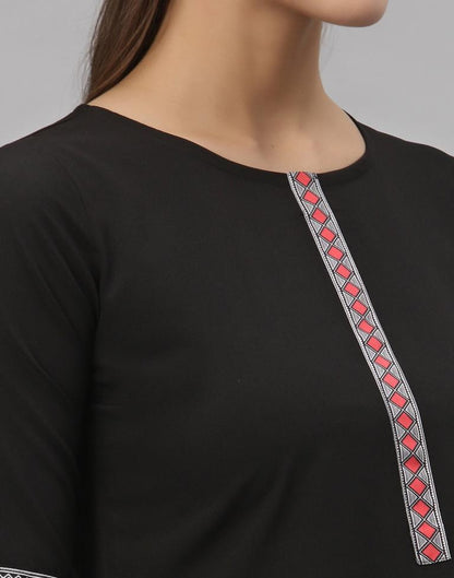 Black Digital Printed Top | Sudathi