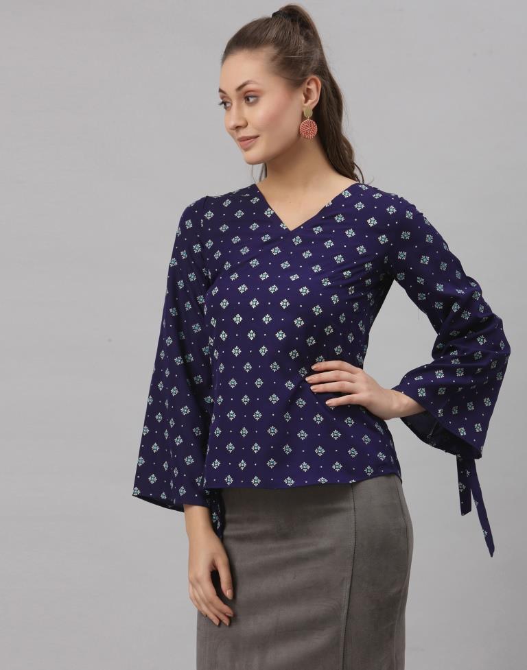 Navy Blue Pigment Top | Sudathi