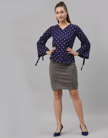 Navy Blue Pigment Top | Sudathi