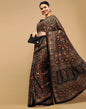 Black Printed Organza Saree | Leemboodi