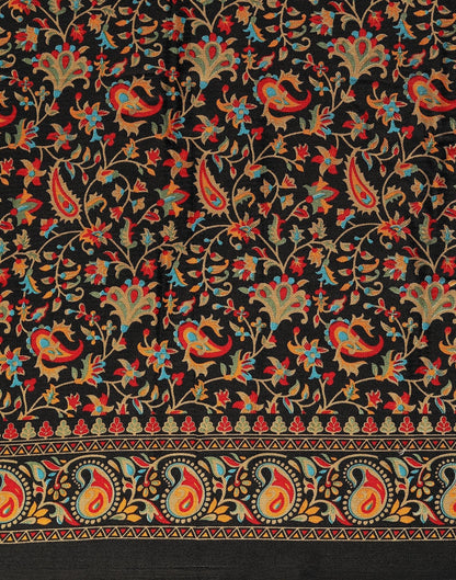 Black Printed Organza Saree | Leemboodi