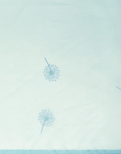 Light Blue Printed Organza Saree | Sudathi