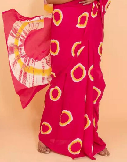 Pink Cotton Tie And Dye Saree | Sudathi
