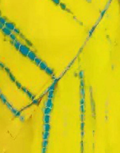 Yellow And Blue Tie And Dye Saree | Sudathi