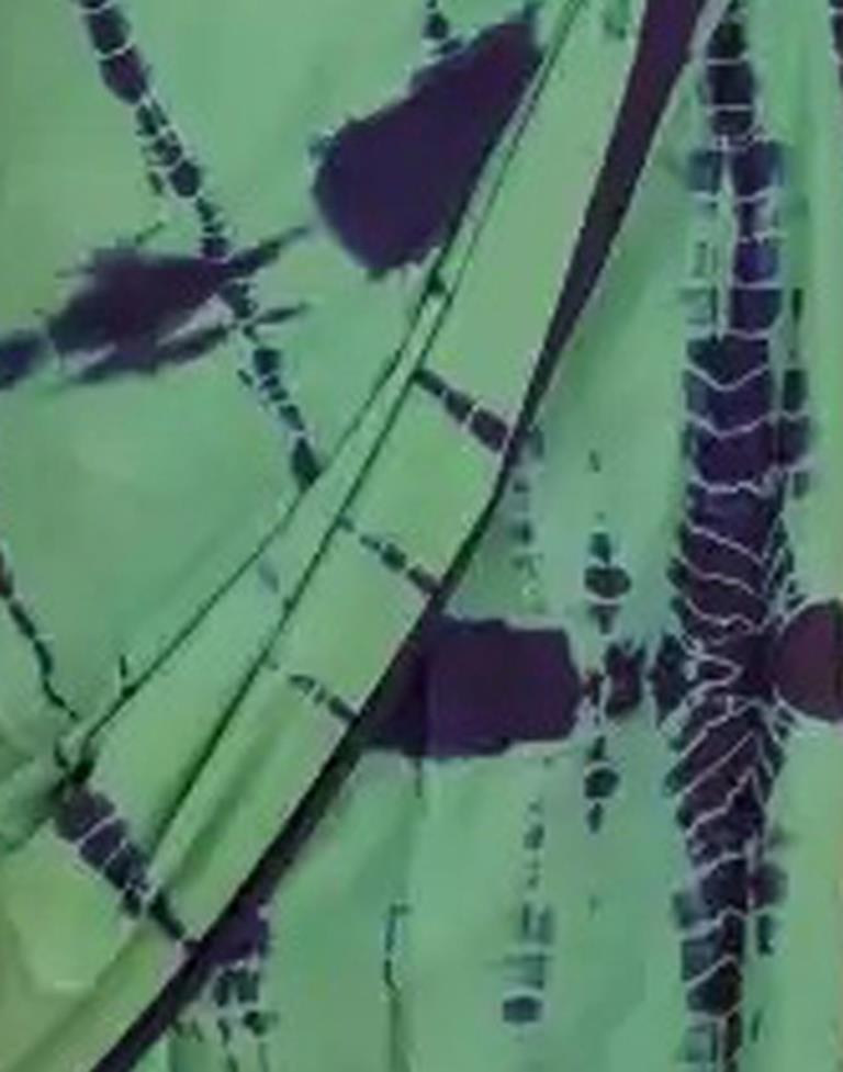 Dusty Green and Navy Blue Tie And Dye Saree | Sudathi