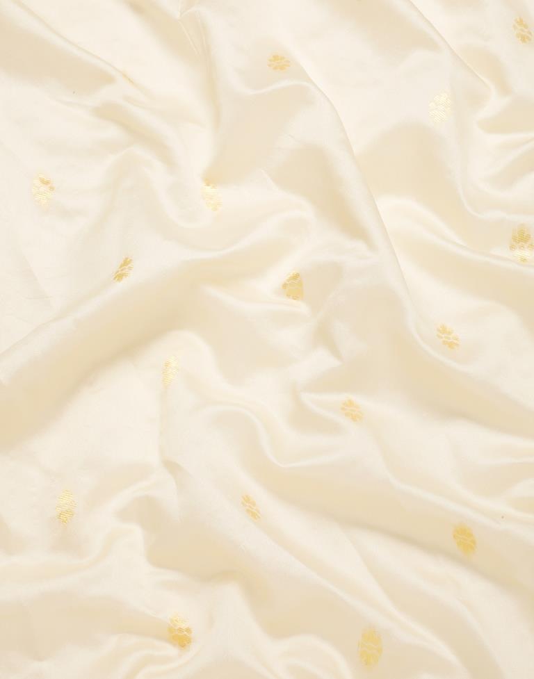 Cream Banarasi Silk Saree | Leemboodi