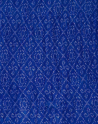 Royal Blue Bandhani Georgette Saree