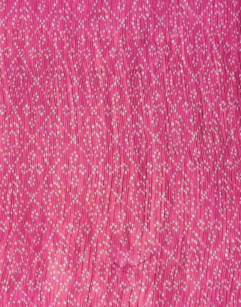 Pink Bandhani Georgette Saree