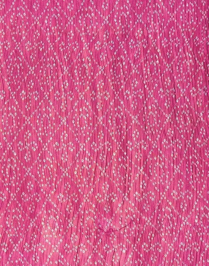 Pink Bandhani Georgette Saree