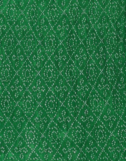 Green Bandhani Pleated Saree | Sudathi