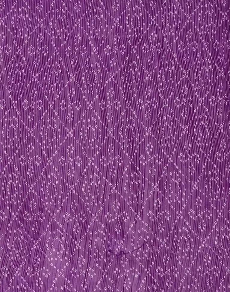 Purple Bandhani Pleated Saree | Sudathi
