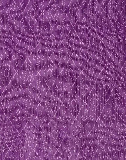 Purple Bandhani Pleated Saree | Sudathi