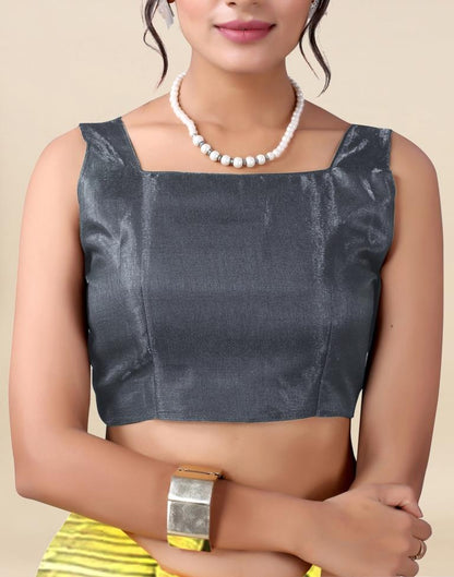 Light Yellow Plain Silk Saree