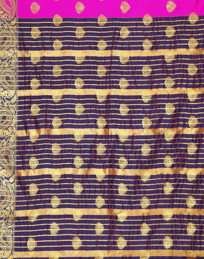 Hot Pink Banarasi Silk Saree | Sudathi