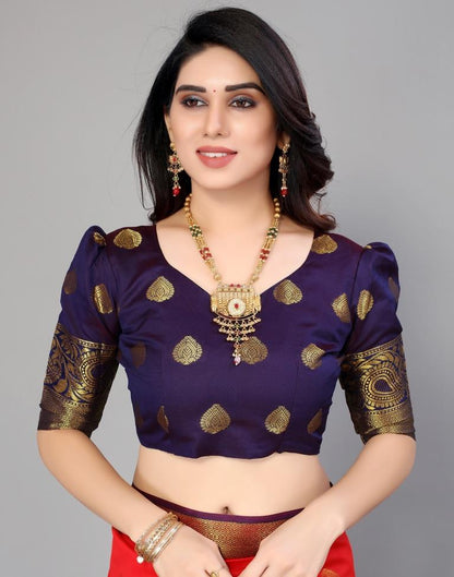 Red Banarasi Silk Saree | Leemboodi