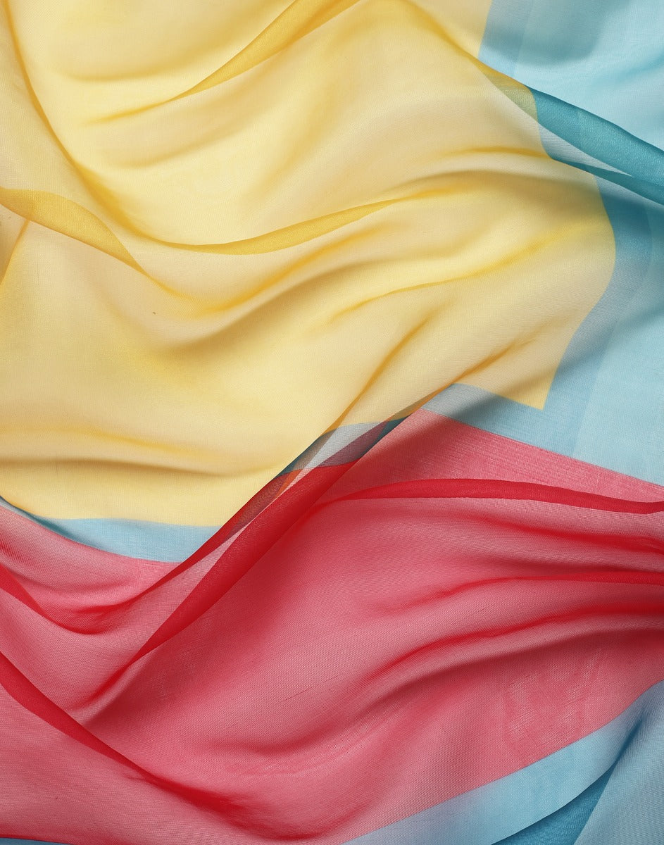 Multicoloured Organza Saree | Sudathi