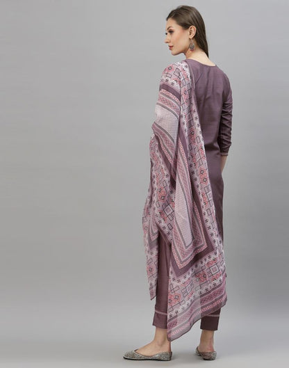 Light Wine Kurti With Pant And Dupatta | Leemboodi