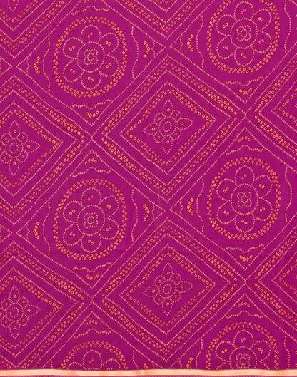 Pink Bandhani Printed Saree | Sudathi