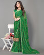 Green Bandhani Printed Saree | Sudathi