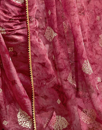 Rose Wood Chiffon Saree | Leemboodi