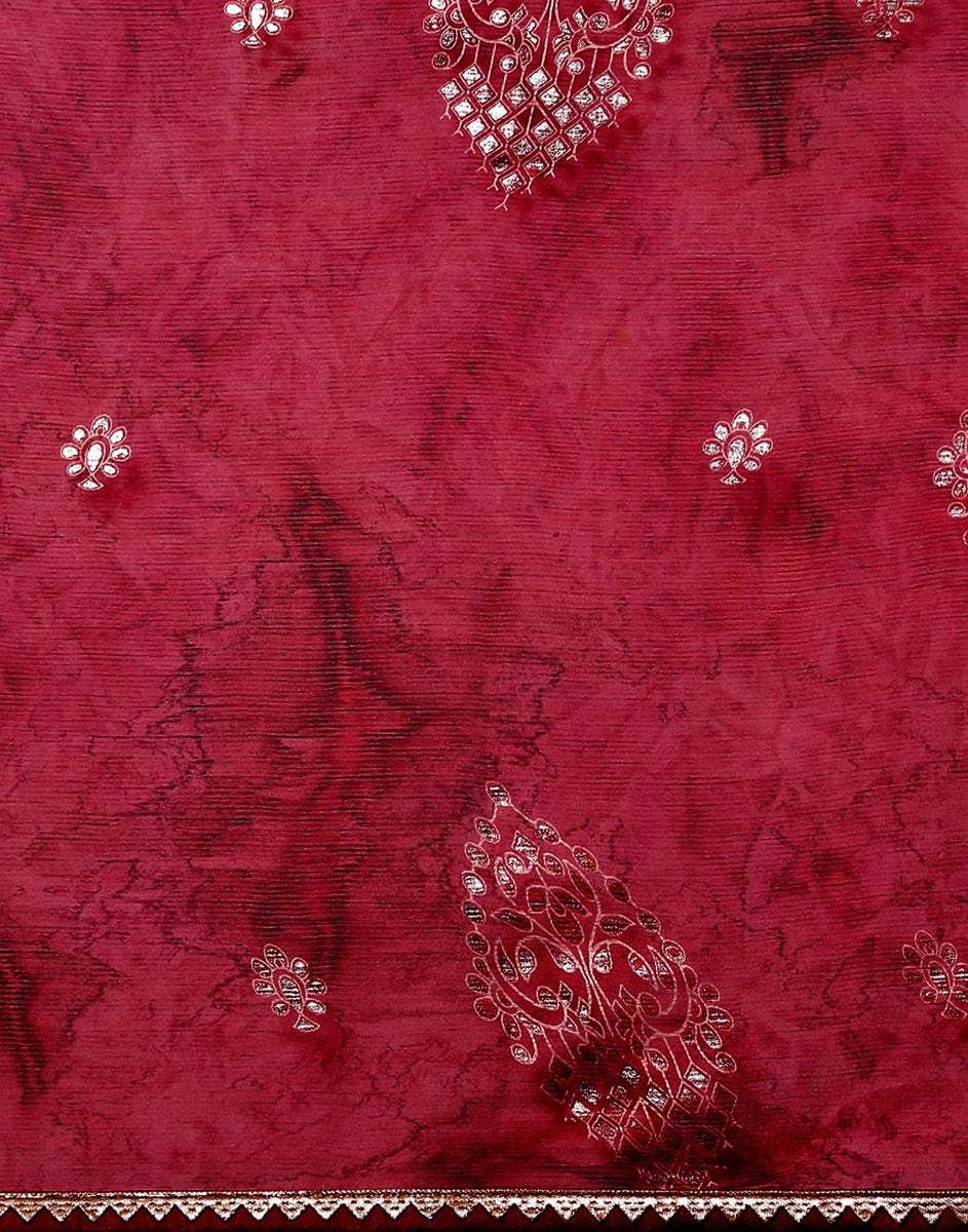 Rose Wood Chiffon Saree | Leemboodi