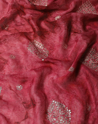Rose Wood Chiffon Saree | Leemboodi