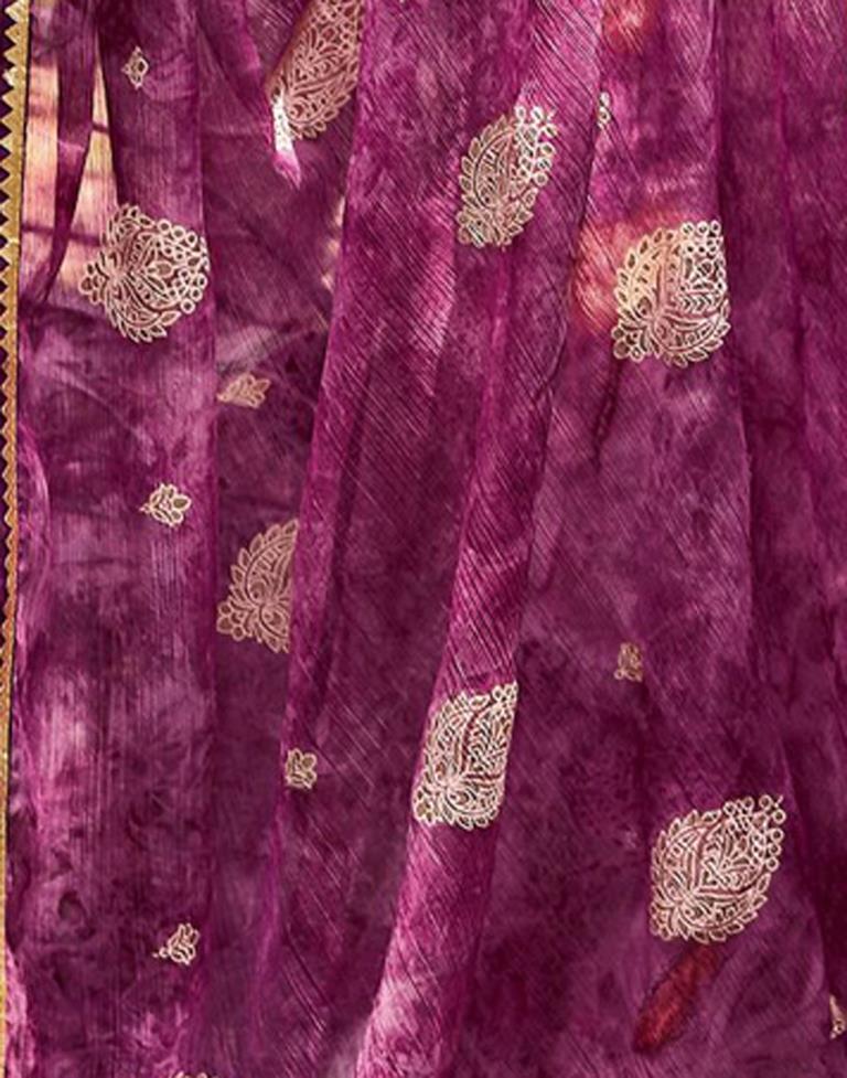 Purple Chiffon Saree | Leemboodi