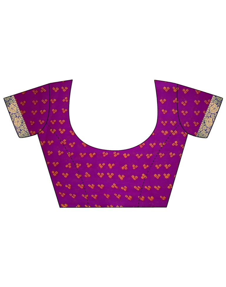 Pink And Purple Bandhani Saree | Sudathi