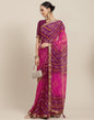 Pink And Purple Bandhani Saree | Leemboodi