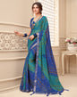 Blue And Turquoise Bandhani Saree | Leemboodi