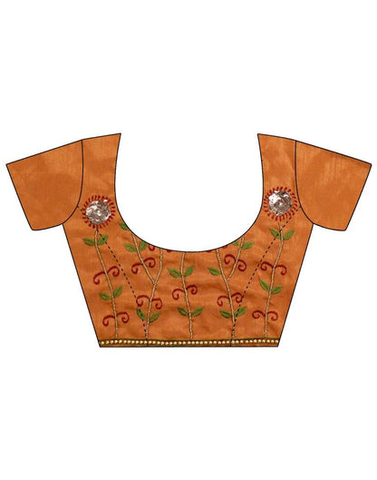 Olive Green Linen Saree | Leemboodi