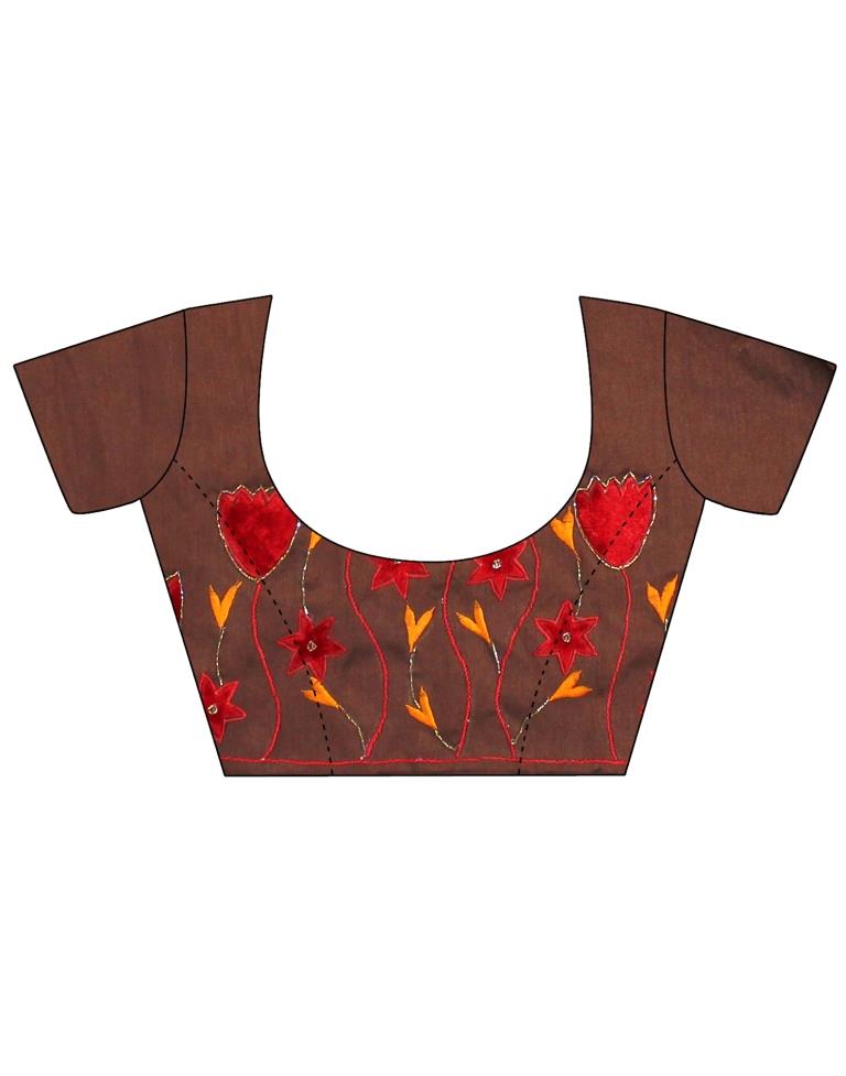 Brown Linen Saree | Leemboodi