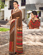 Brown Linen Saree | Leemboodi