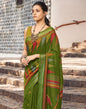 Green Linen Saree | Leemboodi