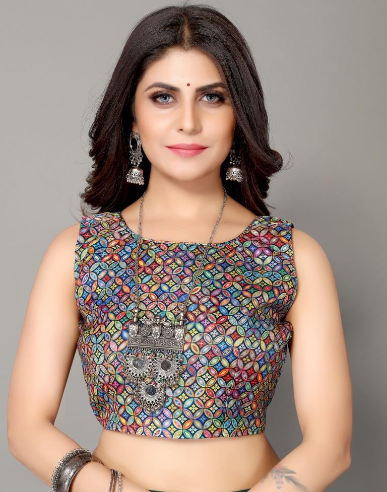 Navy Blue Plain Saree | Sudathi