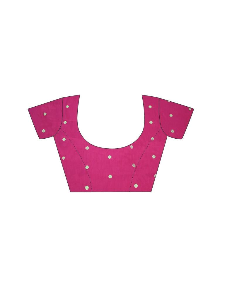 Hot Pink Printed Saree | Leemboodi