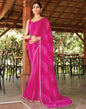 Hot Pink Printed Saree | Leemboodi