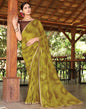 Olive Green Printed Saree | Leemboodi