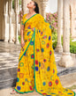 Yellow Printed Saree | Leemboodi