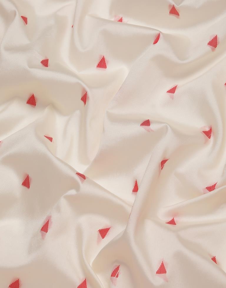 Off White Banarasi Silk Saree | Leemboodi